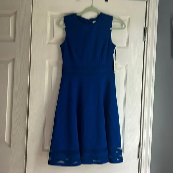 royal blue calvin klein blue dress CALVIN KLEIN Royal Blue Wrap Dress Size 4  Style Exchange Boutique PGH